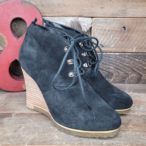 Steve Madden DESSERTT Black Leather Lace Up Shoes - Picture 8 of 14